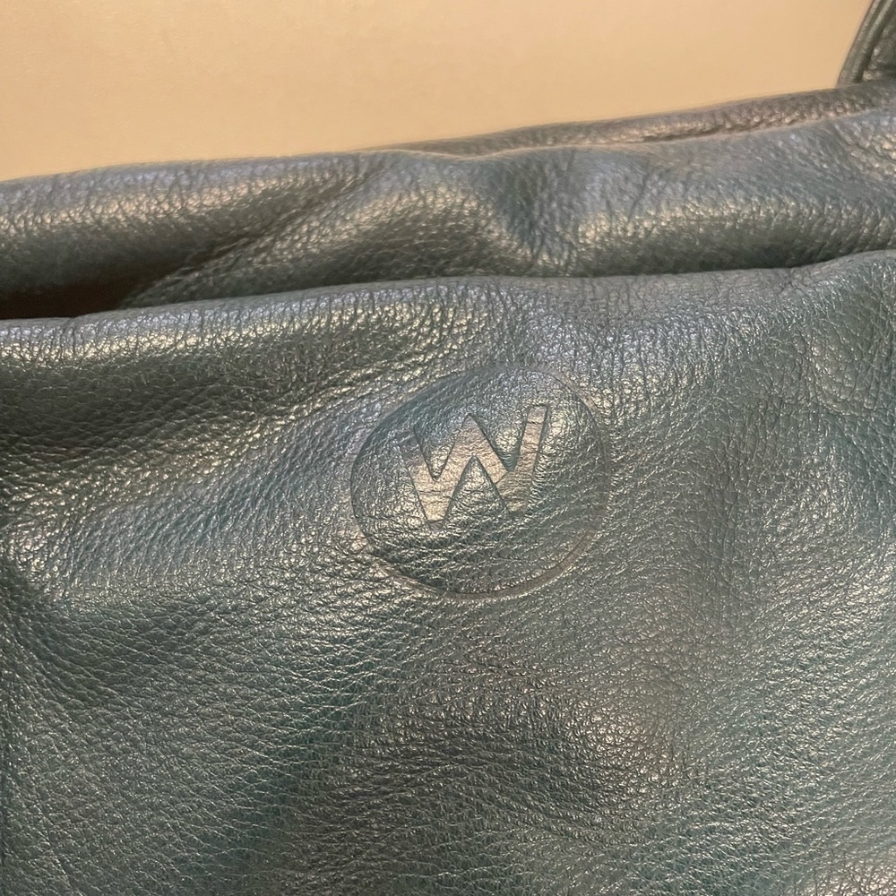 The wanderers Women's Leather Travel Bag - Deep Blue - Picture 3 of 5